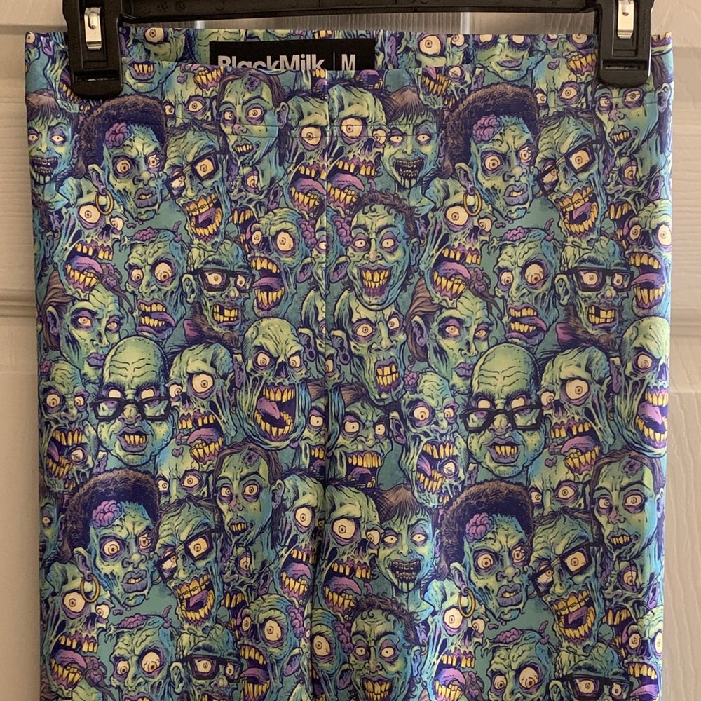 BlackMilk Multicolor Zombie Pattern Leggings